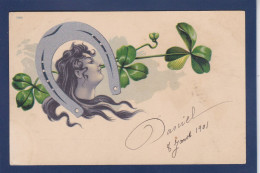 CPA 1 Euro Femme Art Nouveau Illustrateur Woman Circulée Prix De Départ 1 Euro - 1900-1949