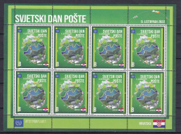 CROATIA 2022,WORLD POST DAY,SHEET,MNH - Kroatien