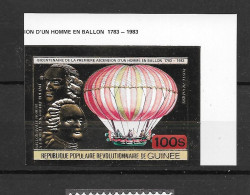 Guinée Guinea Timbre Or Gold Non Dentelé Imperf Ballon ** - Other (Air)