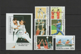 Congo 1996 Olympic Games Atlanta, Judo, Fencing, Basketball, Volleyball Etc. Set Of 6 + S/s MNH - Verano 1996: Atlanta