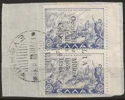 OICI17UFR1-1941 Occup. Italiana CEFALONIA E ITACA, Sass. Nr. 17, Francobollo Usato Per Posta Su Frammento °/ Firmato - Cefalonia & Itaca