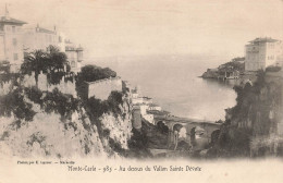 MONACO - Monte Carlo - Au Dessus Du Vallon Sainte Dévote - Vue D'ensemble - Pont - La Mer - Carte Postale Ancienne - Monte-Carlo