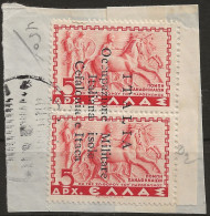 OICI18UFR2-1941 Occup. Italiana CEFALONIA E ITACA, Sass. Nr. 18, Francobollo Usato Per Posta Su Frammento °/ - Cefalonia & Itaca