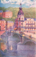 BELGIQUE - Dinant - L'hôtel Des Postes Et Le Pont - Animé - Colorisé - Carte Postale Ancienne - Dinant