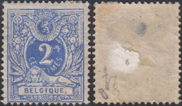Belgique 1880 - Timbre Neuf Avec Charnière. COB Nr.: 27 B.Curiosité: Tâche Derrière Le "2". Avec Défaut . (EB) DC-12549 - 1869-1888 Lion Couché (Liegender Löwe)