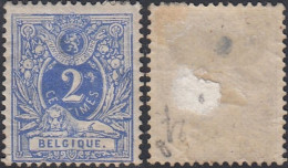 Belgique 1880 - Timbre Neuf Avec Charnière. COB Nr.: 27 B.Curiosité: Tâche Derrière Le "2". Avec Défaut . (EB) DC-12549 - 1869-1888 León Acostado