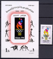 Egypt 1996 Olympic Games Atlanta, Stamp + S/s MNH - Sommer 1996: Atlanta