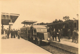 La Baule * RARE Grande Photo Photographe F. DUPONT * La Micheline * Gare Train Ligne Chemin De Fer Machine Type 11 - La Baule-Escoublac