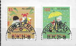 2021 Schweiz Mi. 2736-7 FD-used  Pro Juventute“: Kinder übernehmen Verantwortung - Used Stamps