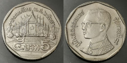 Monnaie Thaïlande - 2534 (1991)  พ.ศ.๒๕๓๔- 5 Baht Rama IX 3eme Effigie - Thailand