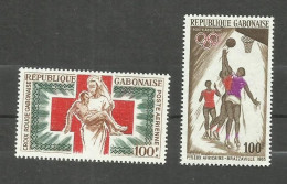 Gabon POSTE AERIENNE N°36, 37 Neufs** Cote 4.70€ - Gabón (1960-...)