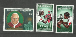 Gabon POSTE AERIENNE N°42 à 44 Neufs** Cote 5.45€ - Gabon (1960-...)