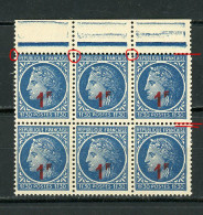 FRANCE -  MARIANNE DE MAZELIN - N° Yvert 791** BLOC DE 6 PETIT FORMAT Tenant à NORMAL - 1945-47 Ceres Of Mazelin