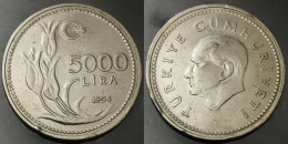 Monnaie Turquie - 1994  - 5000 Lira - Turquia