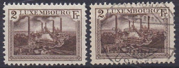 36553# MICHEL USINE SIDERURGIQUE ESCH SUR ALZETTE N° 164 * CHARNIERE TRES LEGERE + OBLITERE DIFFERDANGE USINES 1927 - Unused Stamps