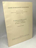 Textkritische Beiträge Zur Schrift Des Rufus Von Ephesos 'De Renum Et Vesicae Morbis'. (= Akademie Der Wissenschaften Un - Archeologie