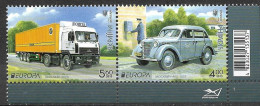 2013 Ukraine  Mi 1334-5**MNH  Europa: Postfahrzeuge - 2013