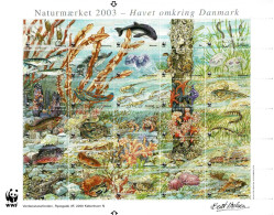 Denmark WWF 2003.  Sheet  With 30 Labels; The Sea Around Denmark; MNH(**). - Other & Unclassified