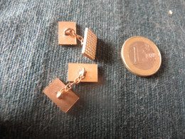 Vintage Boutons De Manchette Plaque Or. - Cuff Links & Studs