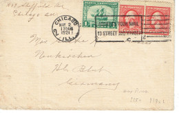 Etats Unis N° 225 + 229 X 2 Volier 1 C. Vert Chicago 2 May 1921 - Brieven En Documenten