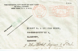 Etats Unis EMA New York U.S. Postage 5 C. Lettre Pour L'Allemagne 29 Juin 1931 - Sonstige & Ohne Zuordnung