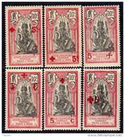 Inde N° 43 / 48 X  Au Profit De La Croix-Rouge La Série Des 6 Valeurs Trace De  Charnière Sinon TB - Unused Stamps