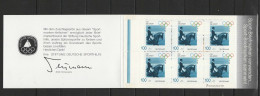 Germany 1996 Olympic Games Atlanta, Equestrian Stamp Booklet With 6 Stamps + Vignette MNH - Sommer 1996: Atlanta