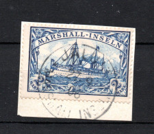 Marshall Islands 1901 Old 3 Mark Stamp, Proved BPP (Michel 23) Nice Used On Coverpart - Isole Marshall