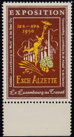 36560# VIGNETTE ** EXPOSITION 12 . 8 AU 27 . 8 1950 ESCH SUR ALZETTE LUXEMBOURG AU TRAVAIL SIDERURGIE USINES CINDERELLA - Unused Stamps