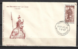 INDE. N°235 Sur Enveloppe 1er Jour (FDC) De 1967. Maharama Pratap Singh. - FDC