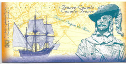 France Canada Pierre Dugua De Mons 1604 Carte Tryptique Rare Avec Timbres - Cartoline Illustrate Ufficiali (della Posta)