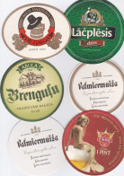 Set Of 6 Different Beer Mats/coasters From Latvia - Bierdeckel