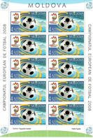 Moldova 2008 . Football EURO 2008. Sheetlet Of 10 . Michel # 615 KB - Moldavia