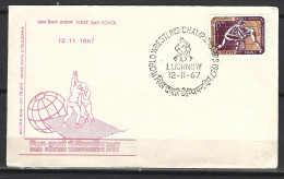 INDE. N°240 Sur Enveloppe 1er Jour (FDC) De 1967. Lutte. - Lutte