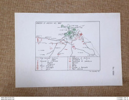 Carta O Mappa Dell'Assedio Di Ancona Del 1849 Risorgimento - Autres & Non Classés
