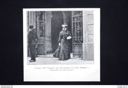 Parigi: Signora Humbert Esce Dagli Uffici Dei "Piccoli Parigini" Stampa Del 1906 - Altri & Non Classificati