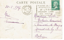 Tarifs Postaux Etranger Du 01-08-1926 (184) Pasteur N° 174 30 C. C. P.Assimilée Imprimés 24-02-1927 - 1922-26 Pasteur
