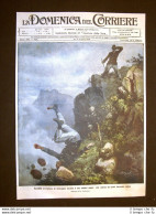 Copertina La Domenica Del Corriere 10-17 Luglio 1910 Montagna Caduta Alpini - Altri & Non Classificati