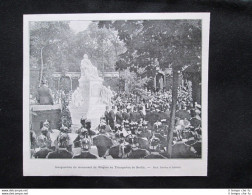 Inaugurazione Del Monumento Di Wagner Al Thiergarten Di Berlino Stampa Del 1903 - Altri & Non Classificati