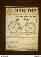 Pubblicità Del 1915 Manitra Bicicletta Da Viaggio Manifatture Riunite Triulzi - Altri & Non Classificati