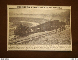 Disastro Sulla Linea Ferroviaria Tra Palermo E Catania Nel 1915 Sicilia - Altri & Non Classificati