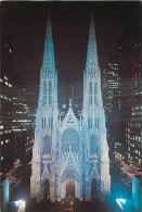 Etats Unis - New York City - Saint Patrick's Cathedral - Cathédrale - Vue De Nuit - Etat De New York - New York State -  - Churches