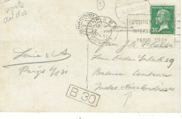 Tarifs Postaux Etranger Du 01-08-1926 (193) Pasteur N° 174 30 C. C. P.Assimilée Imprimés Pour Les Indes Néerlandaises RA - 1922-26 Pasteur