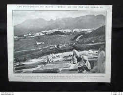 Gli Eventi Del Marocco: Tetuan Assediata Dai Ribelli Stampa Del 1903 - Altri & Non Classificati