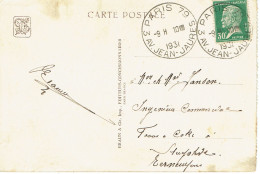 Tarifs Postaux Etranger Du 01-08-1926 (195) Pasteur 30 C. C. P.Assimilée Imprimés Cachet Horoplan 07-08-1931 - 1922-26 Pasteur