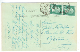 Tarifs Postaux Etranger Du 01-08-1926 (198) Pasteur N° 174 30 C. X 2 C. P.Tarif Frontalier Suisse 29-07-1927 - 1922-26 Pasteur