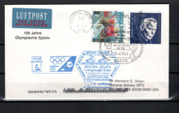 Germany 1996 Olympic Games Atlanta Commemorative Team Flight Cover To Atlanta - Ete 1996: Atlanta