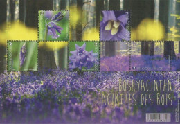 Belgium Belgique Belgien 2017 Spring Forest Flowers English Bluebell Hyacinths Set Of 5 Stamps In Block MNH - Autres & Non Classés