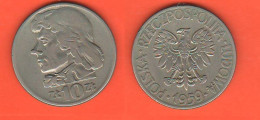 Poland 10 Zlotych 1959 Kosciuszko T. Polska Polonia Polonie - Poland
