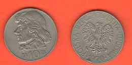 Poland 10 Zlotych 1970 Kosciuszko T. Polska Polonia Polonie - Poland